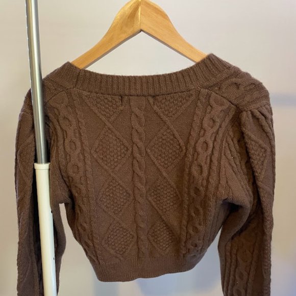 Cider Brown Knit Cardigan - Picture 2 of 3